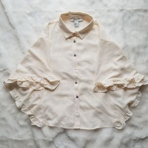 Forever 21 Contemporary Ruffle Sleeve Blouse